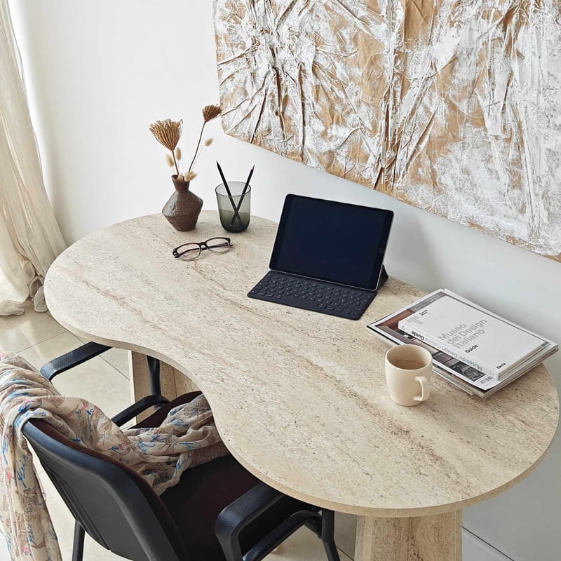 Soryn skrivebord 120 cm - Travertin - Møbler - Borde - Kontorbord - Skrivebord