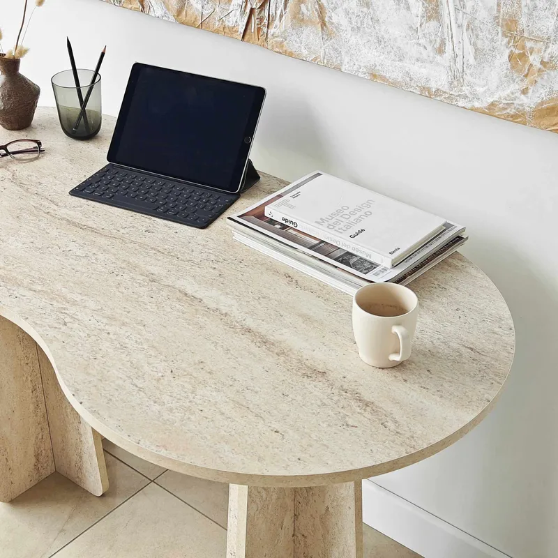 Soryn skrivebord 120 cm - Travertin - Møbler - Borde - Kontorbord - Skrivebord