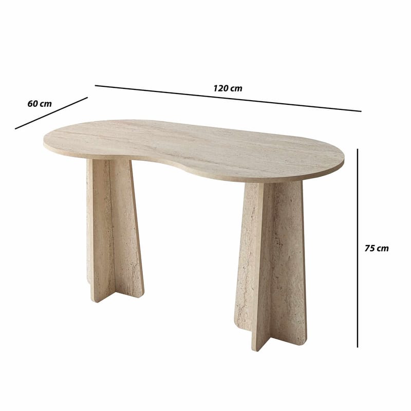 Soryn skrivebord 120 cm - Travertin - Møbler - Borde - Kontorbord - Skrivebord