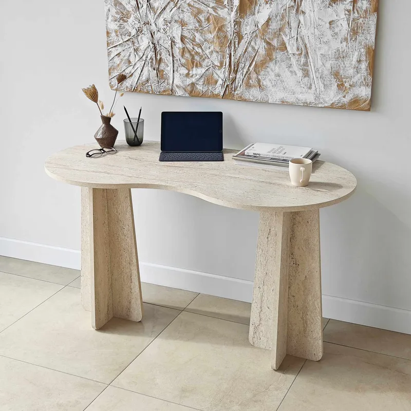 Soryn skrivebord 120 cm - Travertin - Møbler - Borde - Kontorbord - Skrivebord