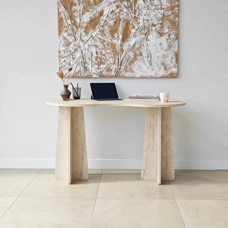 Soryn skrivebord 120 cm - Travertin - Møbler - Borde - Kontorbord - Skrivebord