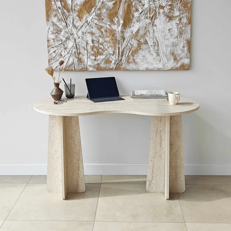 Soryn skrivebord 120 cm - Travertin - Møbler - Borde - Kontorbord - Skrivebord