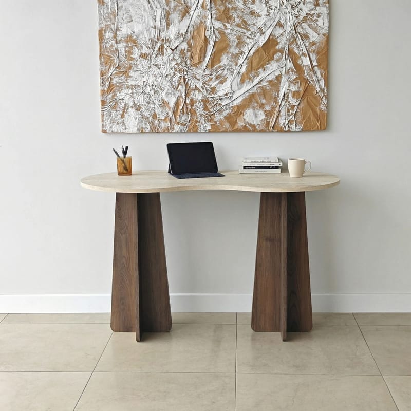 Soryn Skrivebord 120x75x60 cm - Travertine Walnut - Møbler - Borde - Kontorbord - Skrivebord