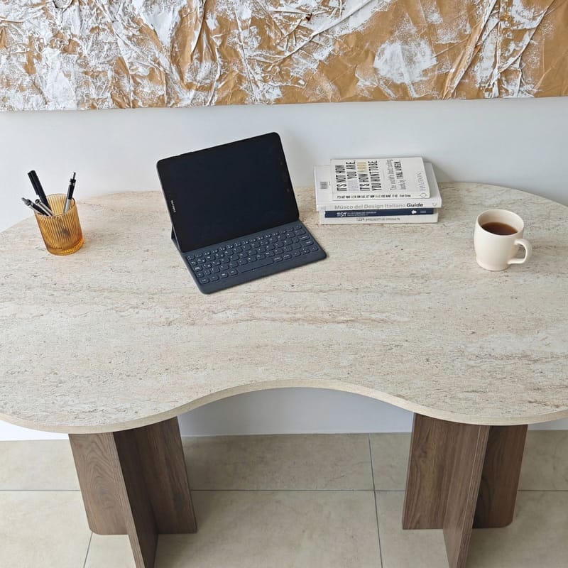 Soryn Skrivebord 120x75x60 cm - Travertine Walnut - Møbler - Borde - Kontorbord - Skrivebord