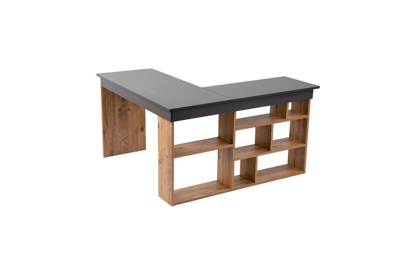 Studie Skrivebord Regar Antracit Atlantisk Fyrretræ - Antracit Atlantisk Fyrretræ - Møbler - Borde - Kontorbord - Skrivebord - hjørneskrivebord