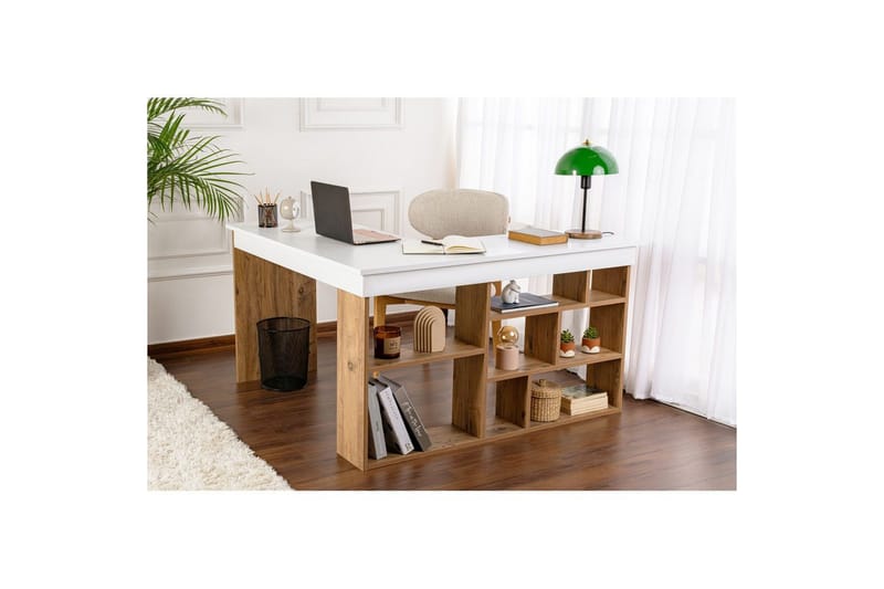 Studie Skrivebord Regar Hvid Atlantisk Fyrretræ - Hvid Atlantisk Fyrretræ - Møbler - Borde - Kontorbord - Skrivebord