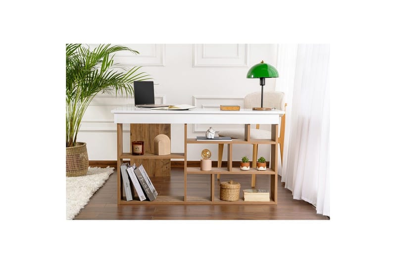Studie Skrivebord Regar Hvid Atlantisk Fyrretræ - Hvid Atlantisk Fyrretræ - Møbler - Borde - Kontorbord - Skrivebord