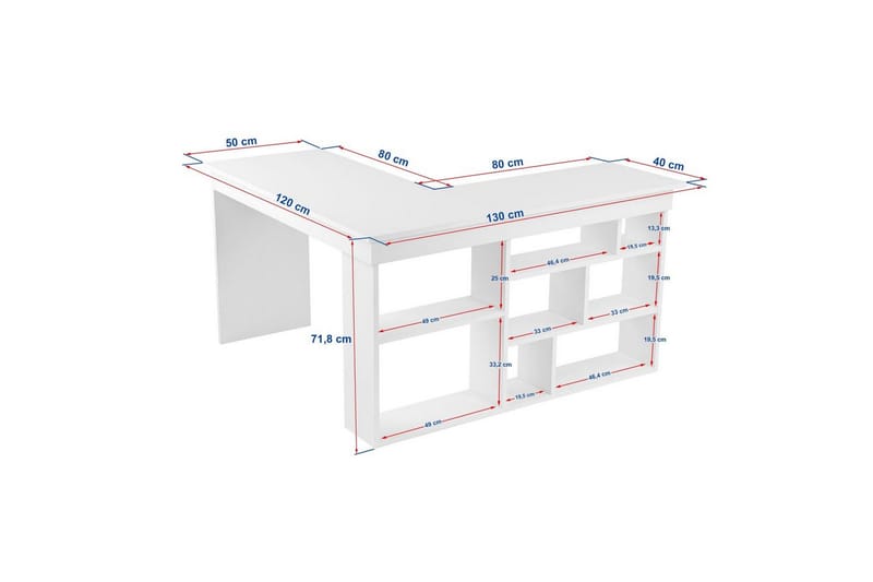 Studie Skrivebord Regar Hvid Atlantisk Fyrretræ - Hvid Atlantisk Fyrretræ - Møbler - Borde - Kontorbord - Skrivebord