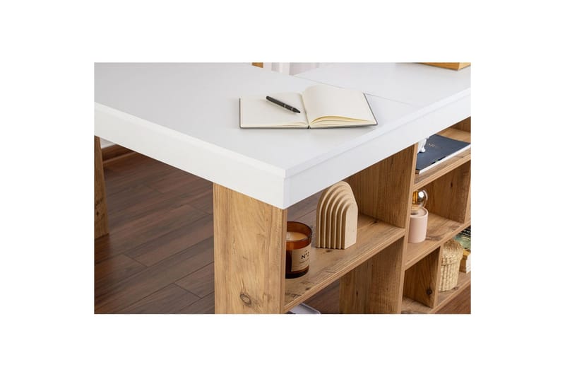 Studie Skrivebord Regar Hvid Atlantisk Fyrretræ - Hvid Atlantisk Fyrretræ - Møbler - Borde - Kontorbord - Skrivebord