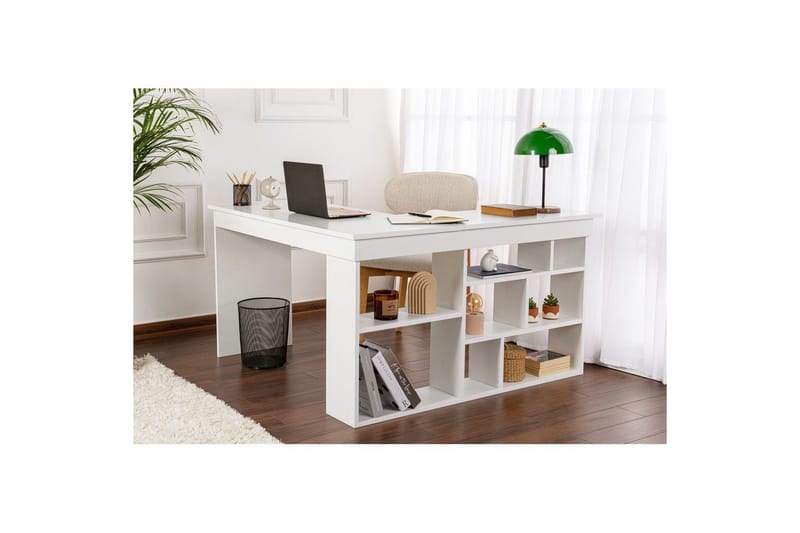 Studie Skrivebord Regar Naturlig Hvid - Naturlig Hvid - Møbler - Borde - Kontorbord - Skrivebord - hjørneskrivebord