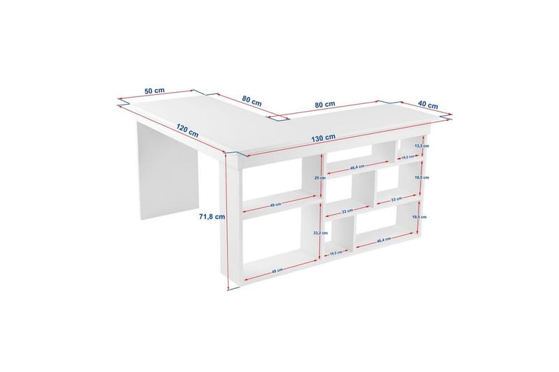Studie Skrivebord Regar Naturlig Hvid - Naturlig Hvid - Møbler - Borde - Kontorbord - Skrivebord