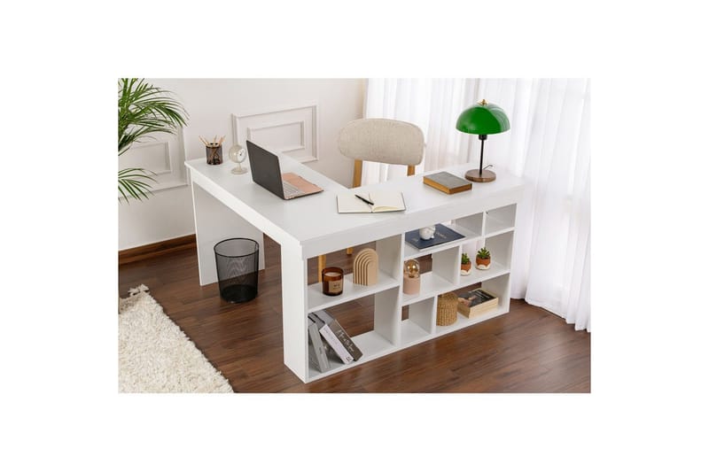 Studie Skrivebord Regar Naturlig Hvid - Naturlig Hvid - Møbler - Borde - Kontorbord - Skrivebord - hjørneskrivebord
