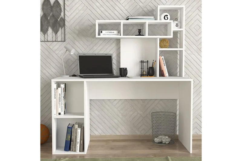 Studiebord Koralhvid - Guld/Hvid - Møbler - Borde - Kontorbord - Skrivebord