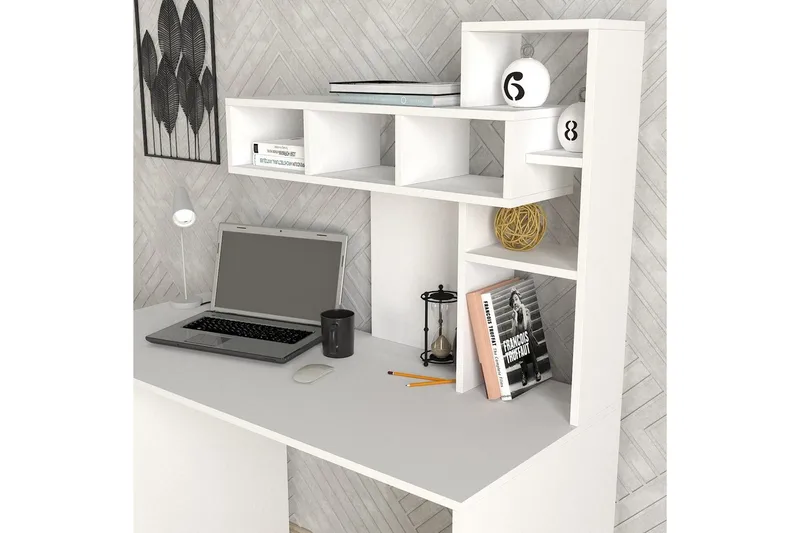 Studiebord Koralhvid - Guld/Hvid - Møbler - Borde - Kontorbord - Skrivebord