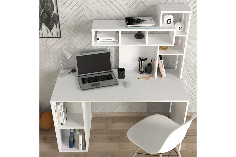 Studiebord Koralhvid - Guld/Hvid - Møbler - Borde - Kontorbord - Skrivebord