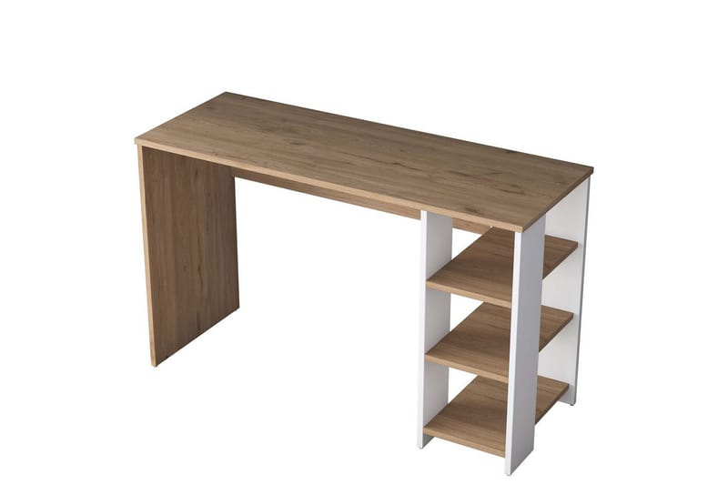 Studiebord Traven Valnød / Hvid - Hvid - Møbler - Borde - Kontorbord - Skrivebord