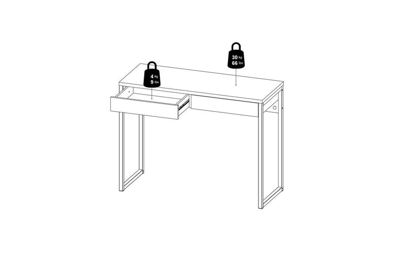 Taketo Skrivebord 40x101,6 cm - Hvid - Møbler - Borde - Kontorbord - Skrivebord