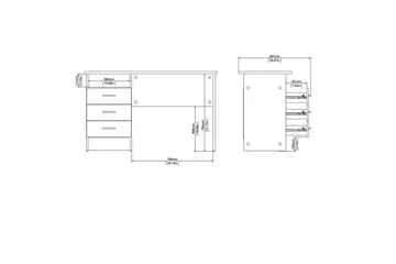 Taketo Skrivebord 48,1x120,1 cm - Natur - Møbler - Borde - Kontorbord - Skrivebord