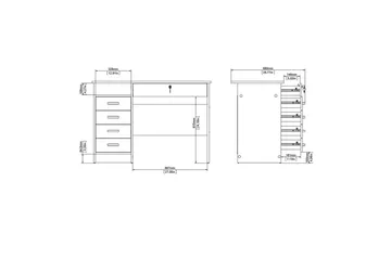 Taketo Skrivebord 48,5x109,3 cm - Natur - Møbler - Borde - Kontorbord - Skrivebord