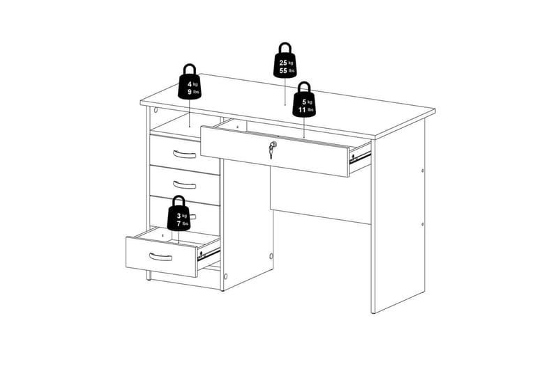 Taketo Skrivebord 48,5x109,3 cm - Natur - Møbler - Borde - Kontorbord - Skrivebord