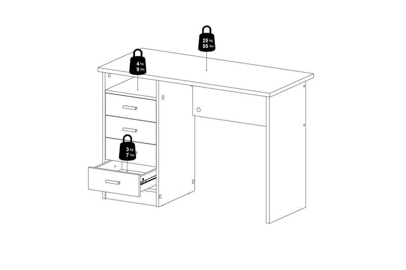 Taketo Skrivebord 48,5x110 cm - Natur - Møbler - Borde - Kontorbord - Skrivebord