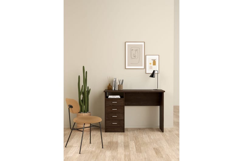 Taketo Skrivebord 49x110 cm - Mørkebrun - Møbler - Borde - Kontorbord - Skrivebord