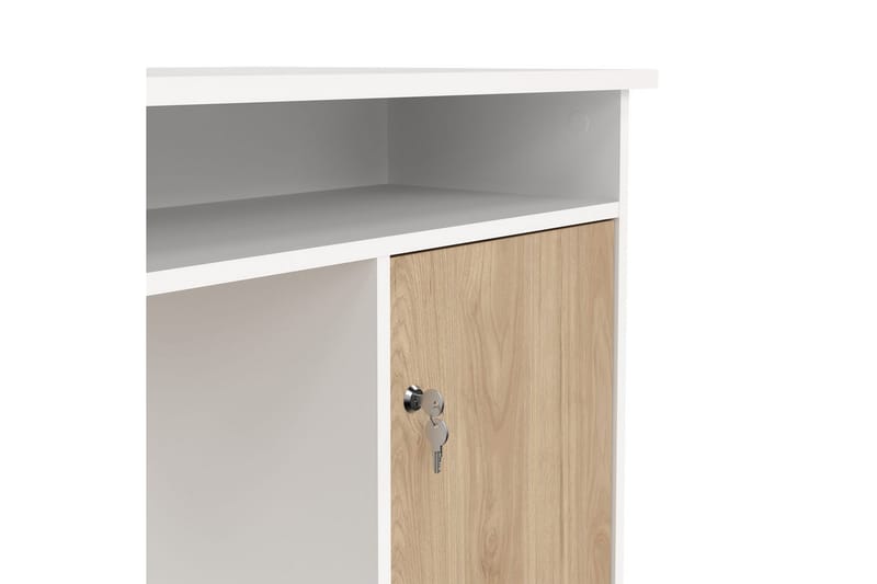 Taketo Skrivebord 55x126 cm - Hvid/Natur - Møbler - Borde - Kontorbord - Skrivebord