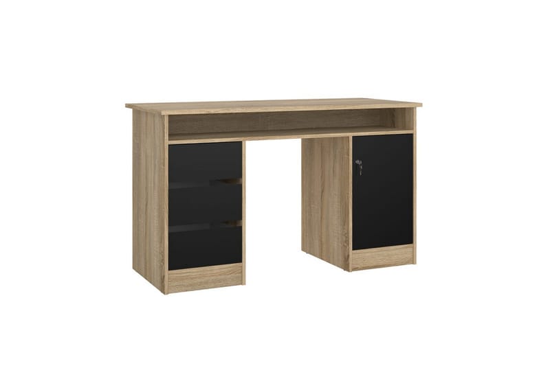 Taketo Skrivebord 55x126 cm - Natur/Sort - Møbler - Borde - Kontorbord - Skrivebord