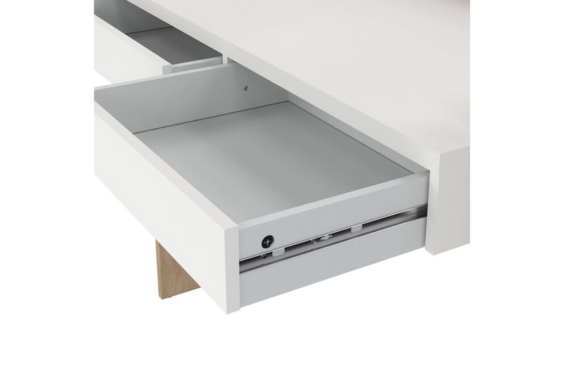 Taketo Skrivebord 56x102 cm - Hvid/Natur - Møbler - Borde - Kontorbord - Skrivebord
