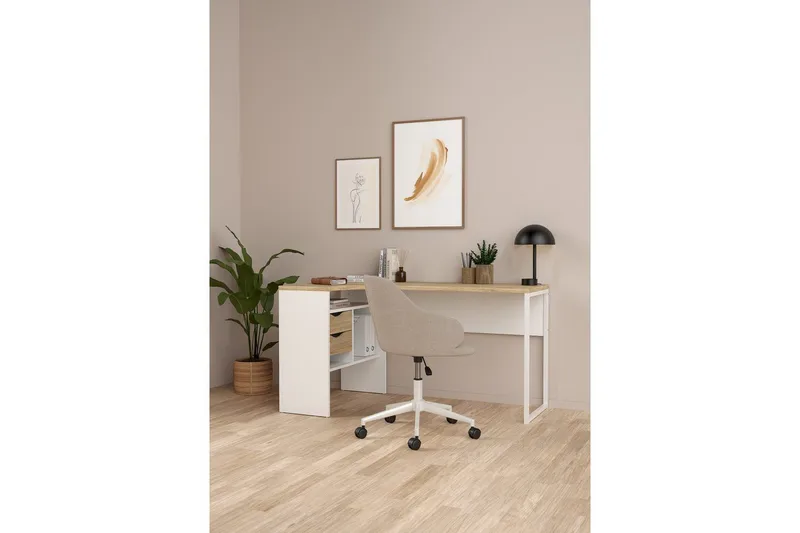 Taketo Skrivebord 81x145,1 cm - Hvid - Møbler - Borde - Kontorbord - Skrivebord