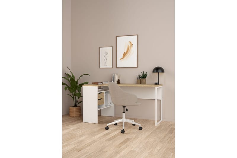 Taketo Skrivebord 81x145,1 cm - Hvid - Møbler - Borde - Kontorbord - Skrivebord