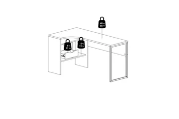 Taketo Skrivebord 81x145,1 cm - Hvid - Møbler - Borde - Kontorbord - Skrivebord