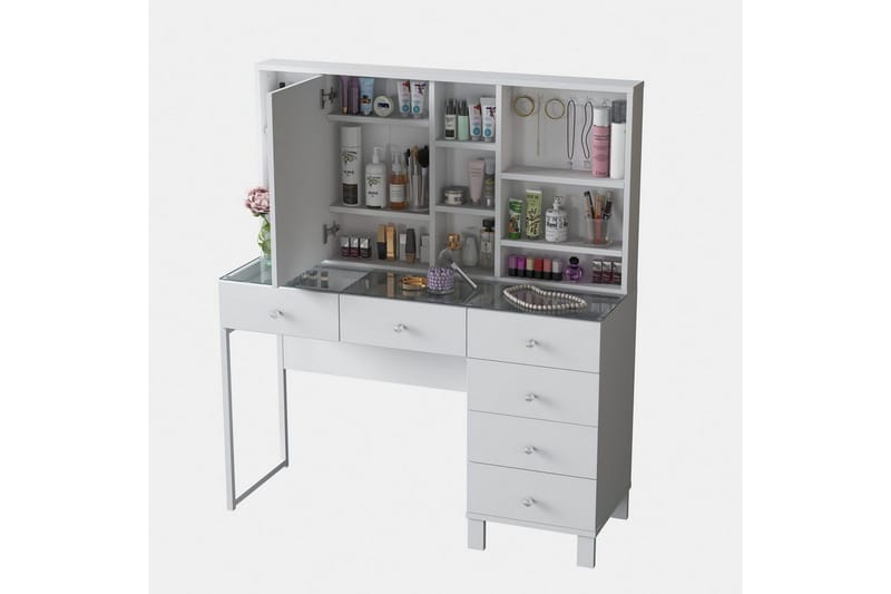 Talros Toiletbord 120 cm - Hvid - Møbler - Borde - Kontorbord - Skrivebord