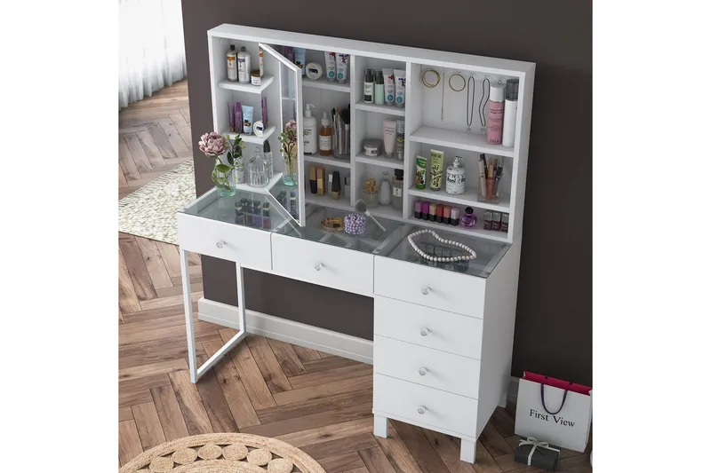 Talros Toiletbord 120 cm - Hvid - Møbler - Borde - Kontorbord - Skrivebord