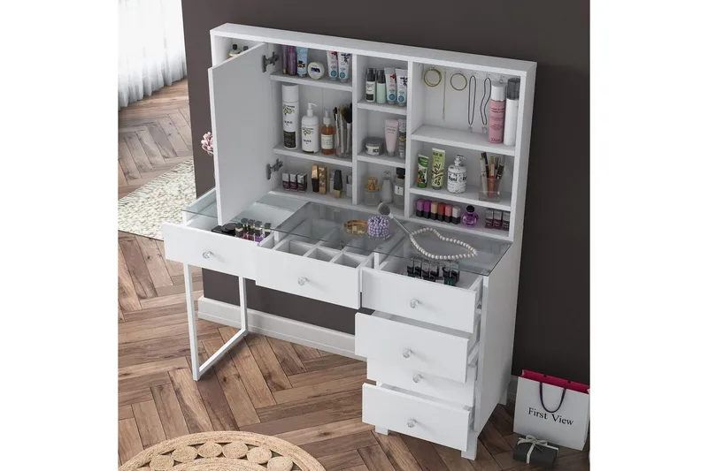 Talros Toiletbord 120 cm - Hvid - Møbler - Borde - Kontorbord - Skrivebord