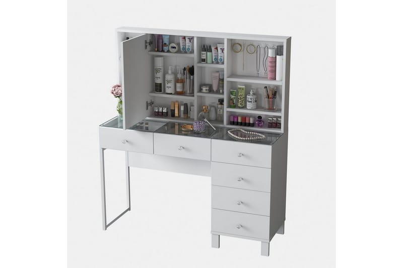 Talros Toiletbord 120 cm - Hvid - Møbler - Borde - Kontorbord - Skrivebord