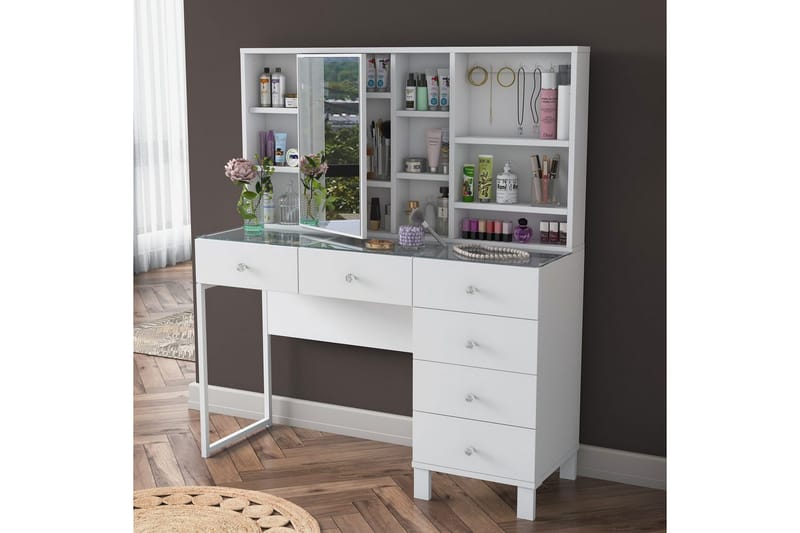 Talros Toiletbord 120 cm - Hvid - Møbler - Borde - Kontorbord - Skrivebord