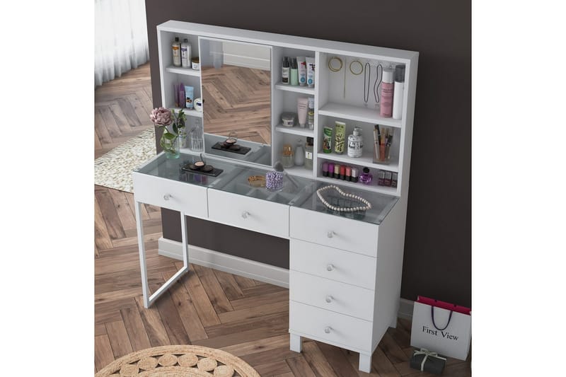 Talros Toiletbord 120 cm - Hvid - Møbler - Borde - Kontorbord - Skrivebord