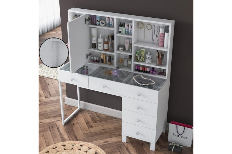 Talros Toiletbord 120 cm - Hvid - Møbler - Borde - Kontorbord - Skrivebord