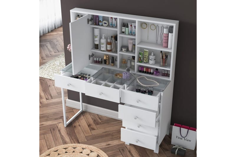 Talros Toiletbord 120 cm - Hvid - Møbler - Borde - Kontorbord - Skrivebord