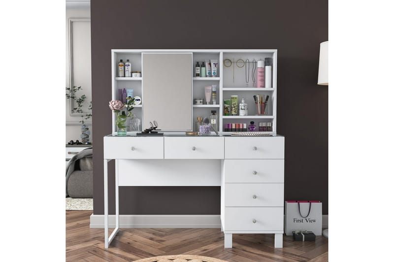 Talros Toiletbord 120 cm - Hvid - Møbler - Borde - Kontorbord - Skrivebord