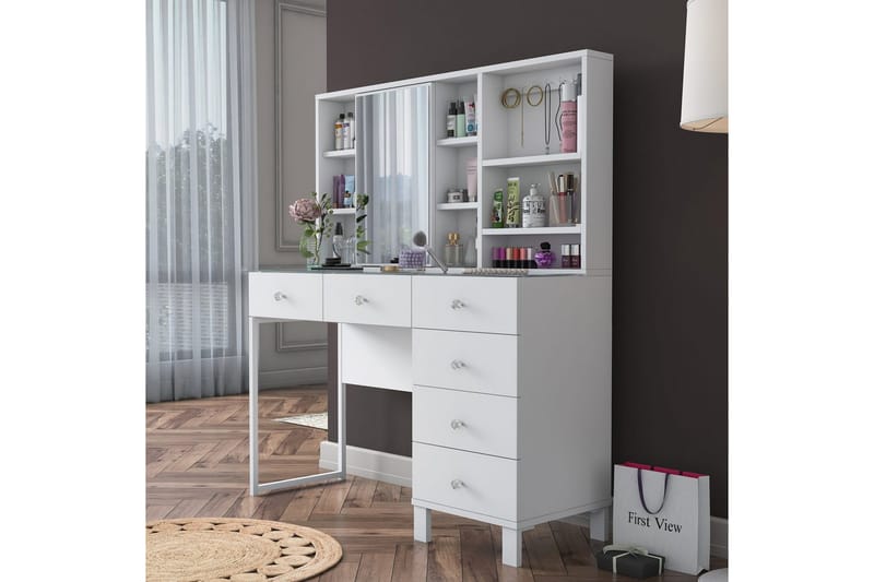 Talros Toiletbord 120 cm - Hvid - Møbler - Borde - Kontorbord - Skrivebord