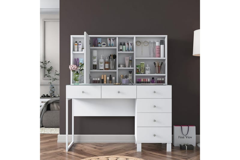 Talros Toiletbord 120 cm - Hvid - Møbler - Borde - Kontorbord - Skrivebord