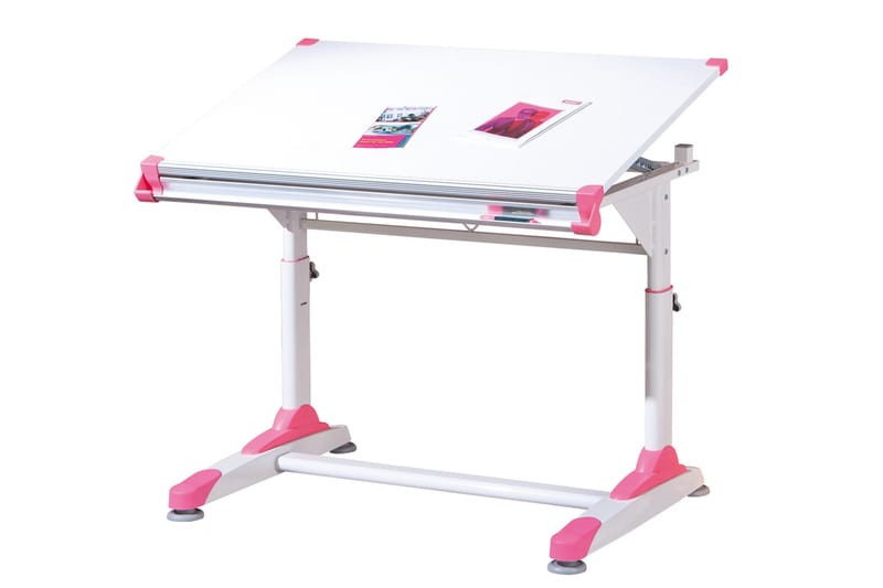 Ivar Skrivebord til børn - Hvid/Grøn/Lyserød - Møbler - Borde - Kontorbord - Tegnebord