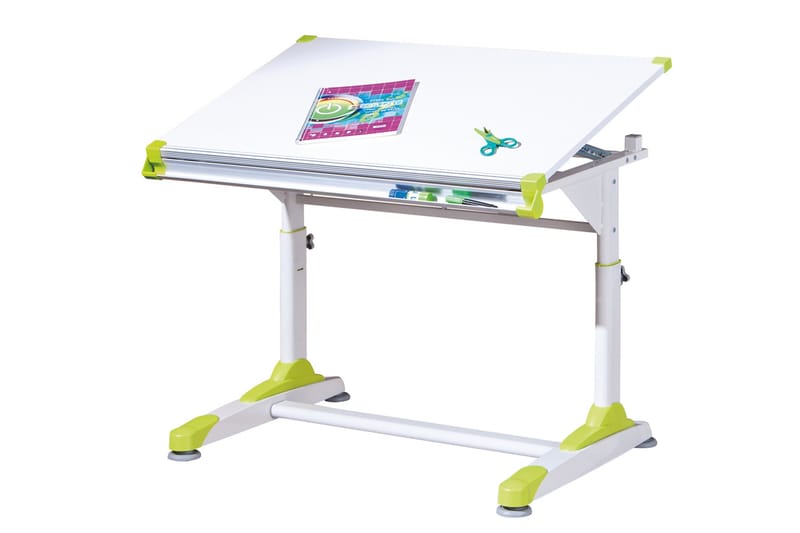 Ivar Skrivebord til børn - Hvid/Grøn/Lyserød - Møbler - Borde - Kontorbord - Tegnebord