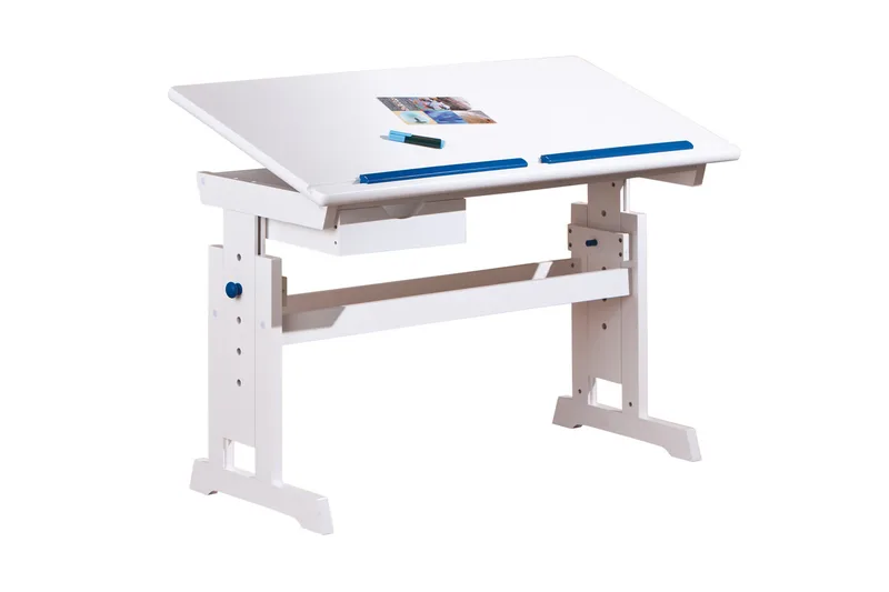 Selena Skrivebord til børn - Hvid/Lyserød - Møbler - Borde - Kontorbord - Tegnebord