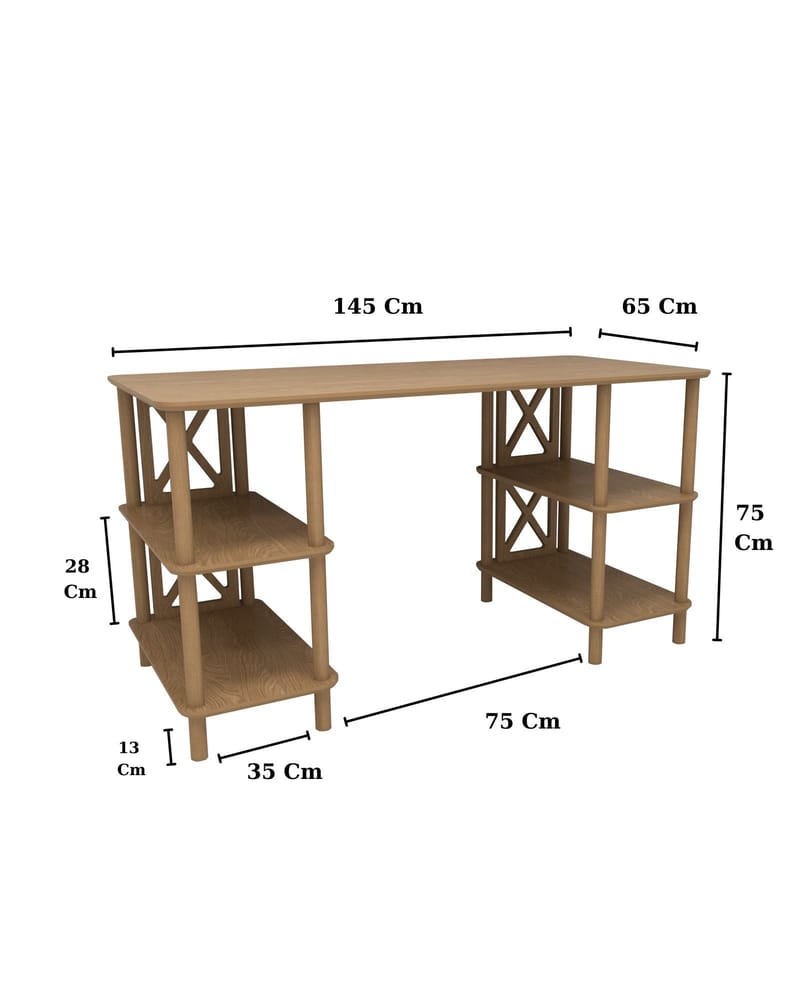 Ticoman Skrivebord 145 cm - Eg - Møbler - Borde - Kontorbord - Skrivebord