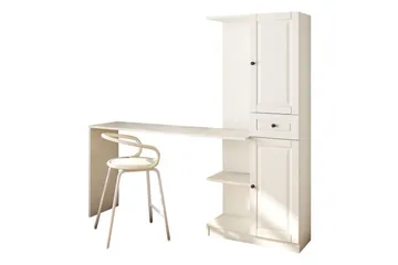Torrel Skrivebord 40x155 cm - Hvid - Møbler - Borde - Kontorbord - Skrivebord
