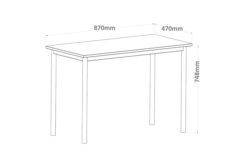 Viva Skrivebord 47x87 cm - Sort - Møbler - Borde - Kontorbord - Skrivebord