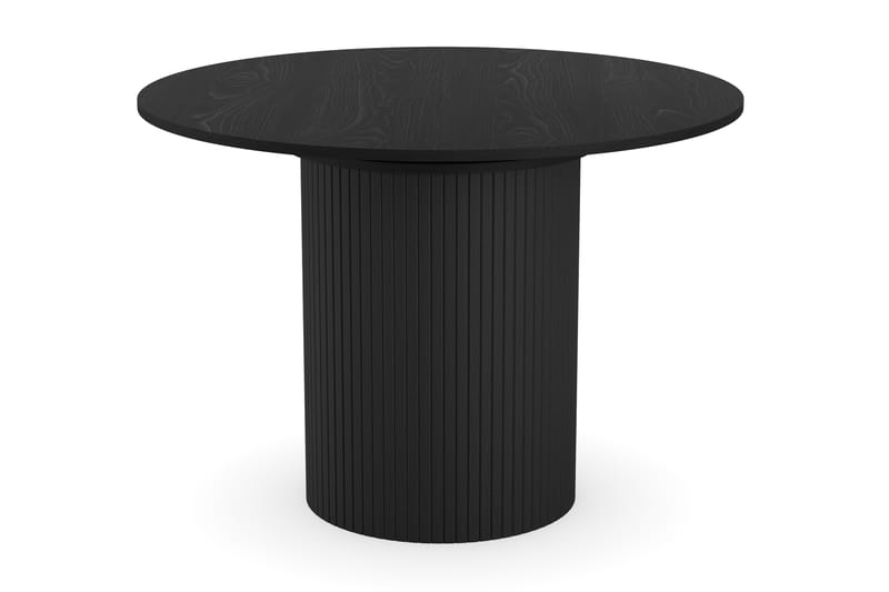 Kopparbo Rund Spisegruppe 106-156cm med 4 Alsarp Spisestole - Sort - Møbler - Borde - Spisebordssæt
